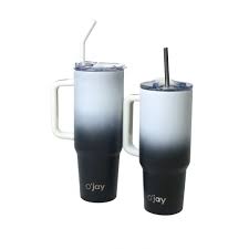 Tumbler White and Black 1.1 ML Customized