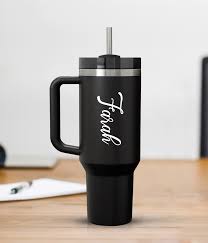 Tumbler White and Black 1.1 ML Customized