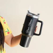 Tumbler White and Black 1.1 ML Customized
