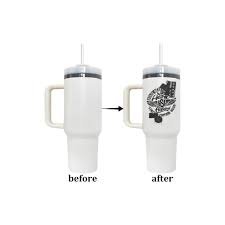 Tumbler White and Black 1.1 ML Customized